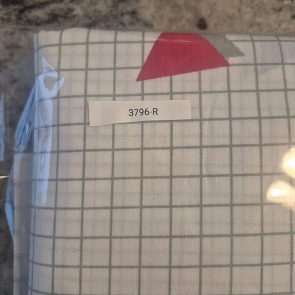 Fabric, White, Gray, Primary Colors Cotton Geometric 60" wide x 1.25 yds - Picture 6 of 6